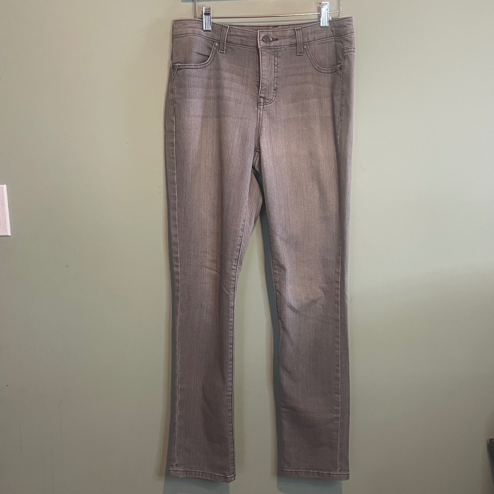 Bandolino Womens Casual Work Relaxed Fit Karyn Boyfriend Denim Jeans Grey Size 4